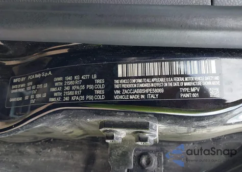 2017 Jeep Renegade Latitude Fwd from USA, damaged, VIN ZACCJABB5HPE58069